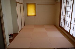 薄桜色の和紙畳