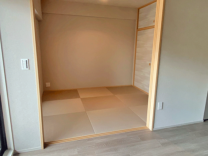 和紙畳　へりなしたたみ