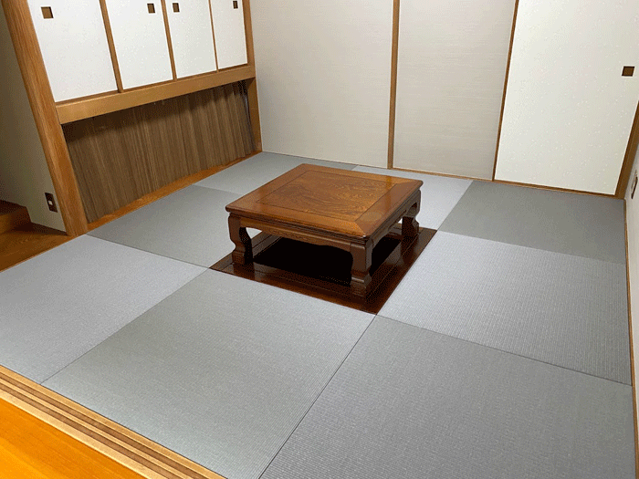 銀鼠色の琉球畳