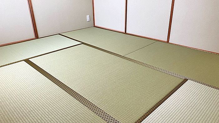 亀甲畳縁と和紙畳