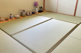ささくれた畳から和紙畳に張替