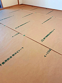 畳シート敷き込み