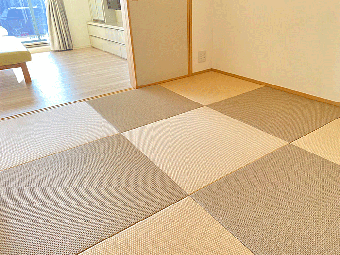 ラグ調の和紙畳