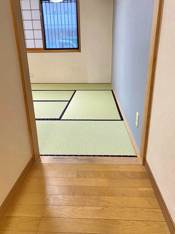 市松たたみ張替