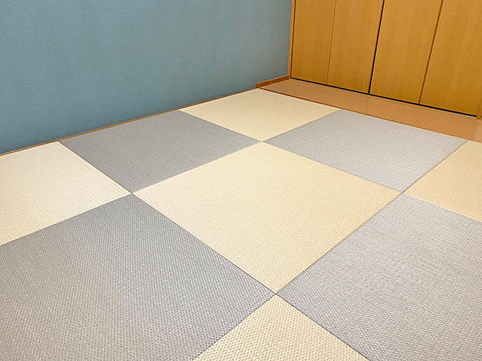 ラグ調のたたみ

