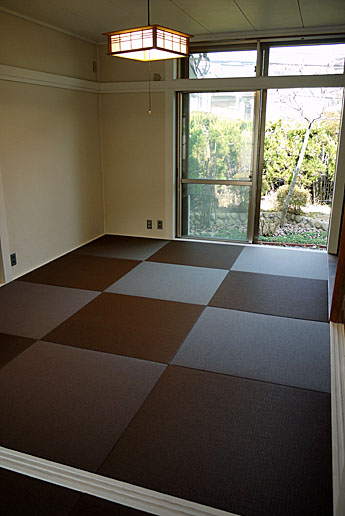 茶色の和紙畳