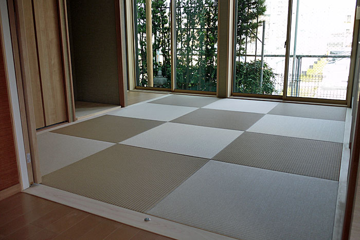 ストライプ和紙畳