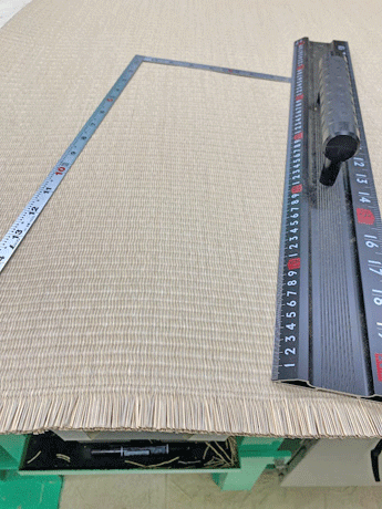 和紙畳のカット