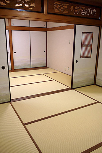 襖と雪見障子の張替