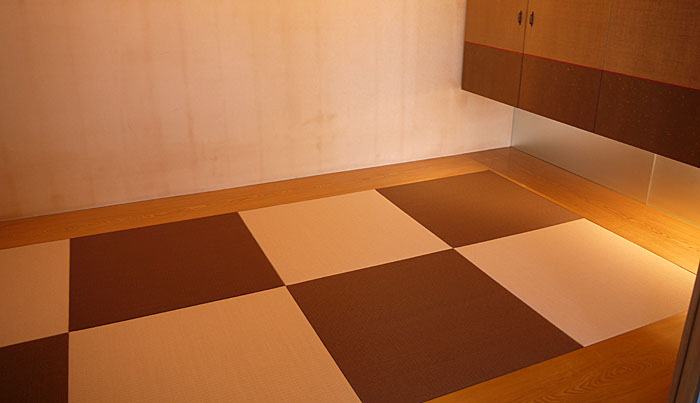 ２色の琉球畳の張替