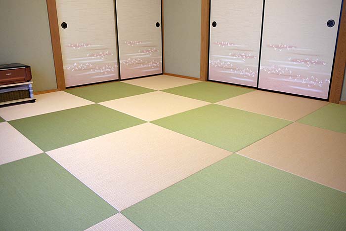 織物襖紙　張替
