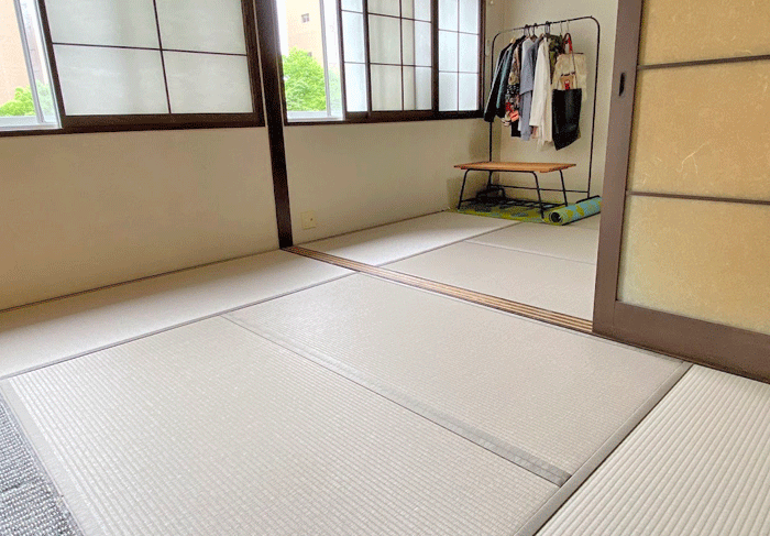 灰桜色の和紙畳