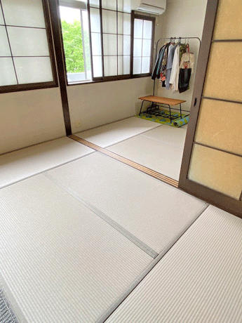 ダイケン和紙畳　銀白の灰桜色